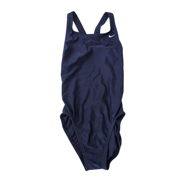 Nike Fast Back One Piece Swimsuit Womens 4 Blue‎ Swim Team Training Recreation - Picture 3 of 9